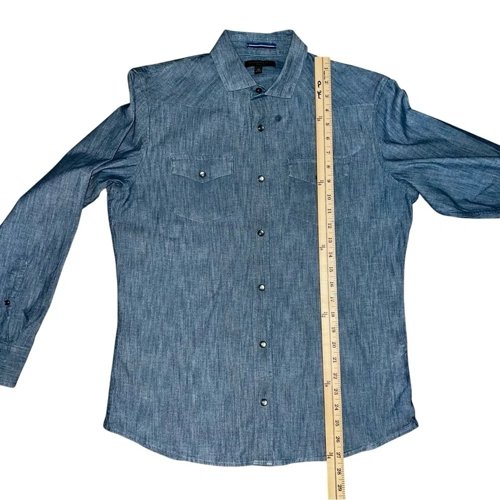 Banana Republic Slim Fit Pearl Snap Mens Size Medium